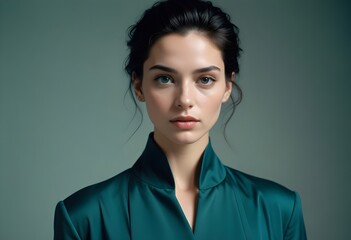 Beautiful elegant woman front view photo