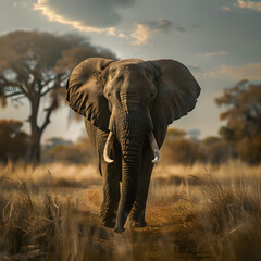 Obraz premium elephant in the savanna