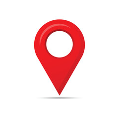 vector Location Red pin with a white background
