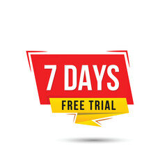 vector 7 days free trial Premium quality label
