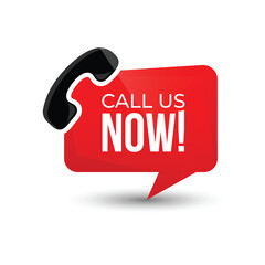 vector Call us now icons vector red and Black color
