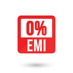 vector 0% emi red and white design 
