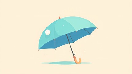 "Cheerful Umbrella: Cute Illustration Isolated on a Background"