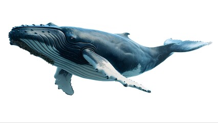 whale isolated on white background