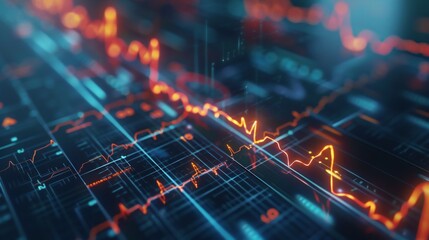 Heartbeat waveform visualized on a sleek, modern medical device.