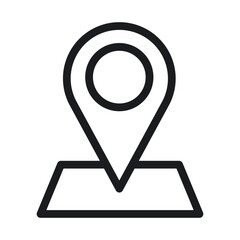 destination locator map pin or pointer sign