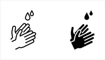 Simple Set of Washing Hands Related Vector Line Icons. Contains such Icons as Washing Instruction, vector illustration on white background