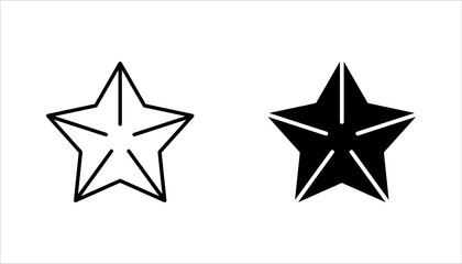 Starfish vector set for summer design elements vector illustration on white background.