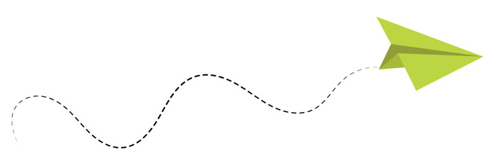 Paper plane vector icon set. Origami paper airplane illustration isolated outline on white background in eps 10.	