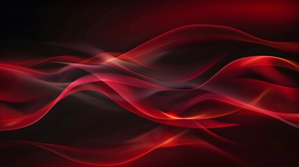 Abstract red and black wavy background with copy space