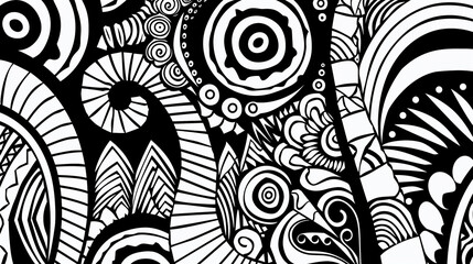 Adult colouring book page	
