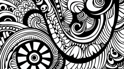 Adult colouring book page	
