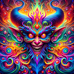Fototapeta premium Colorful devil