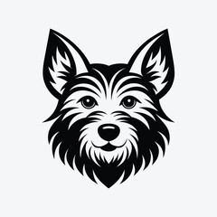 Angry dog sihlouette
