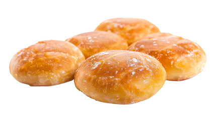The savory and sweet delights of pirozhki isolated on a white background, showcasing traditional Russian cuisine. 