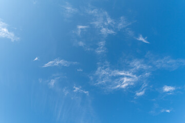 青い空にかかる薄い雲