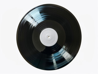 Fototapeta premium vinyl record isolated on white, empty vinyl record 