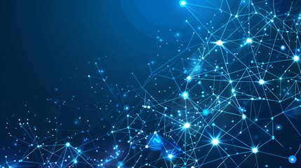 Triangles, dots and lines a shallow depth of field connect against a background from a shallow depth of field,Explore a futuristic technology networking background illustration
