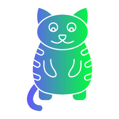 Cute Cat Gradient Flat