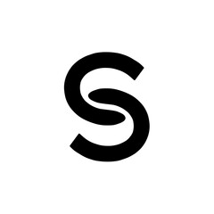 Elegant letter S logo design, black in color and suitable for company logos