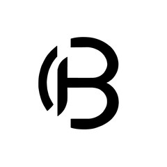 Elegant circle letter B logo design