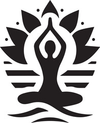 Yoga silhouette vector logo  illustration