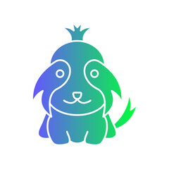 Cute Dog Gradient Flat
