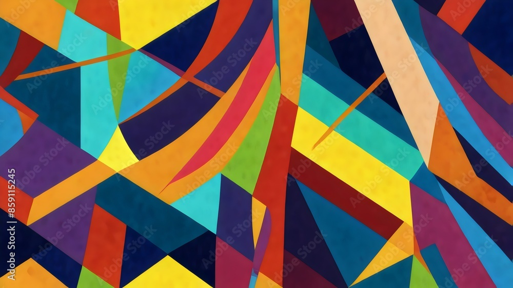 Wall mural geometric abstract colorful patterns