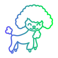 Cute Dog Gradient Linear