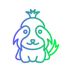 Cute Dog Gradient Linear