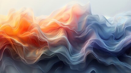 Obraz premium Abstract waves of colorful fabric