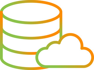 Cloud Database Vector Icon