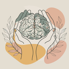 hands on brain mental health day