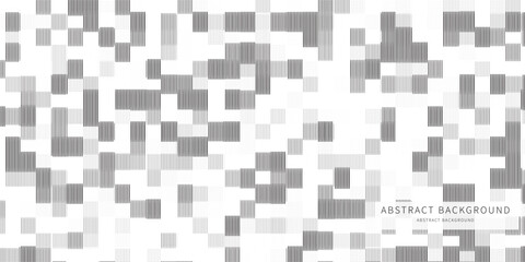 Abstract background monochromatic lines in chaotic rectangles groups. Rectangle mosaic gradient design. Vector Illustration.