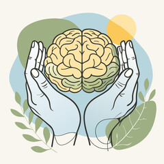 hands on brain mental health day