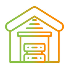 Data Warehouse Vector Icon