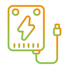 Portable charger Vector Icon