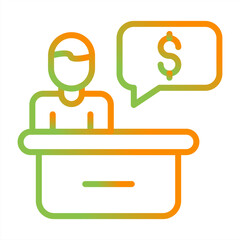 Fundraising Officer Vector Icon