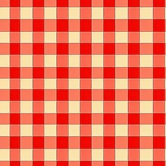 Red and beige checkered pattern background, perfect for creating a cozy, rustic, or vintage feel in designs, textiles, and decor.