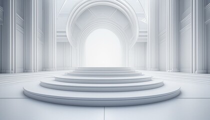 Fototapeta premium Minimal background. podium and white background for product presentation. 3d rendering illustration. 