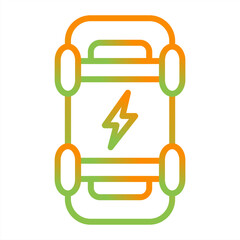 Electric Skateboard Vector Icon