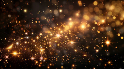 Naklejka premium Elegant Black Sparkling Real Photo Style Poster Duo