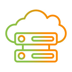 Fototapeta premium Cloud Computing Vector Icon