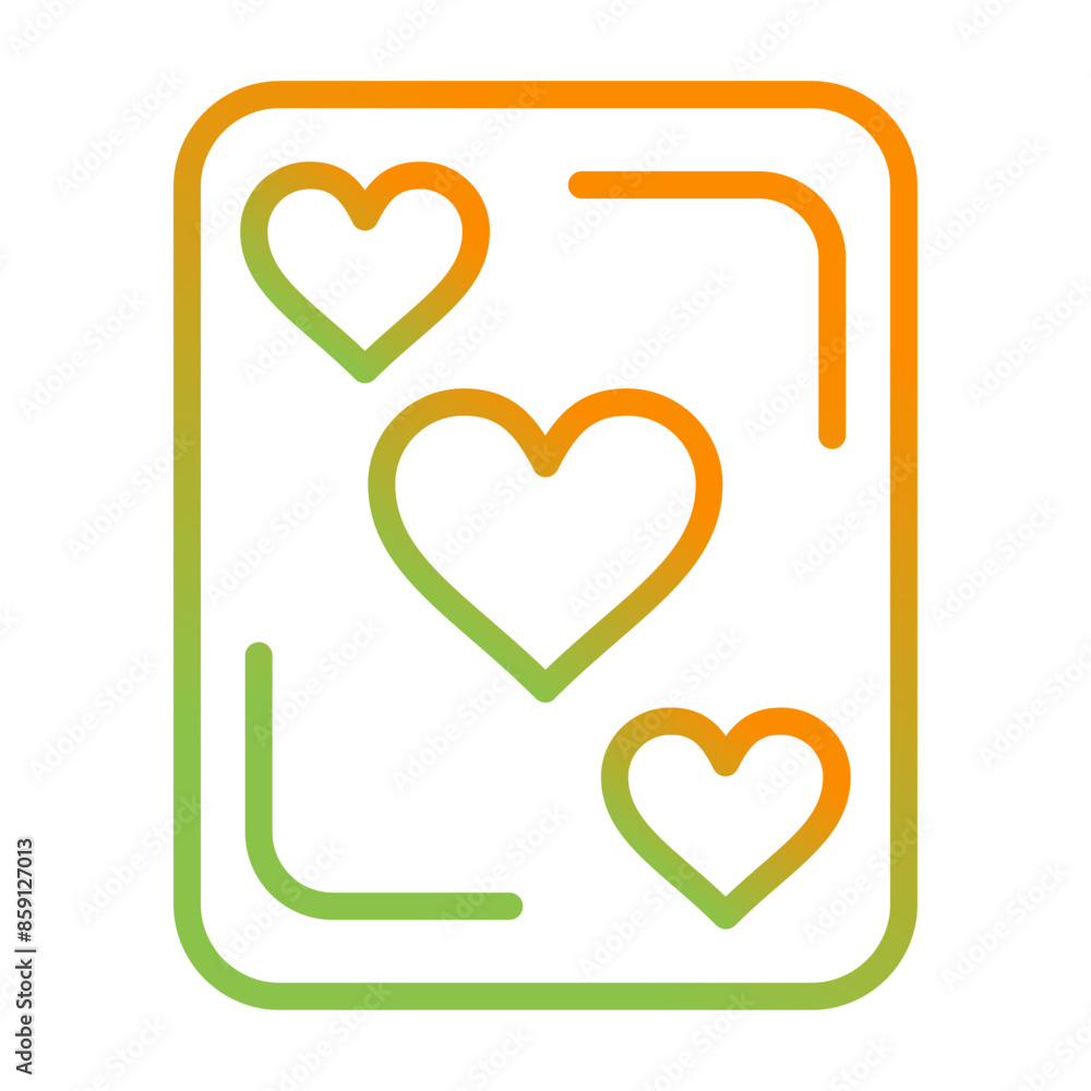 Sticker playing card vector icon