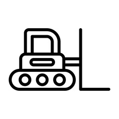 Obraz premium Bulldozer Vector Icon