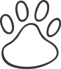 Obraz premium Hand drawn cat print icon. Vector illustration, doodle style. 