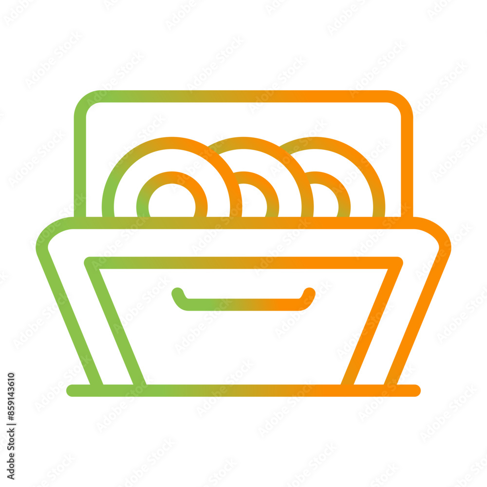 Canvas Prints dishwasher vector icon