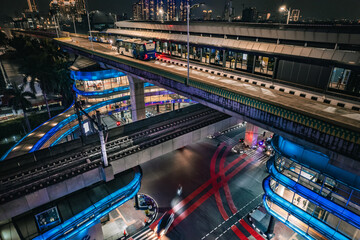 Bus Terminal and mrt station at CSW Centrale Stichting Wederopbouw Blok M Jakarta Indonesia