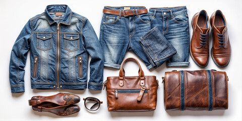 leather and denim products, combination, combination