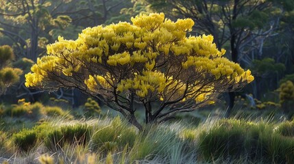 Tasmanian Huon Pine A slowgrowing tree with soft, golden wood and delicate leaves, found along the rivers of Tasmania